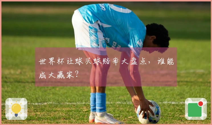 世界杯让球买球赔率大盘点，谁能成大赢家？